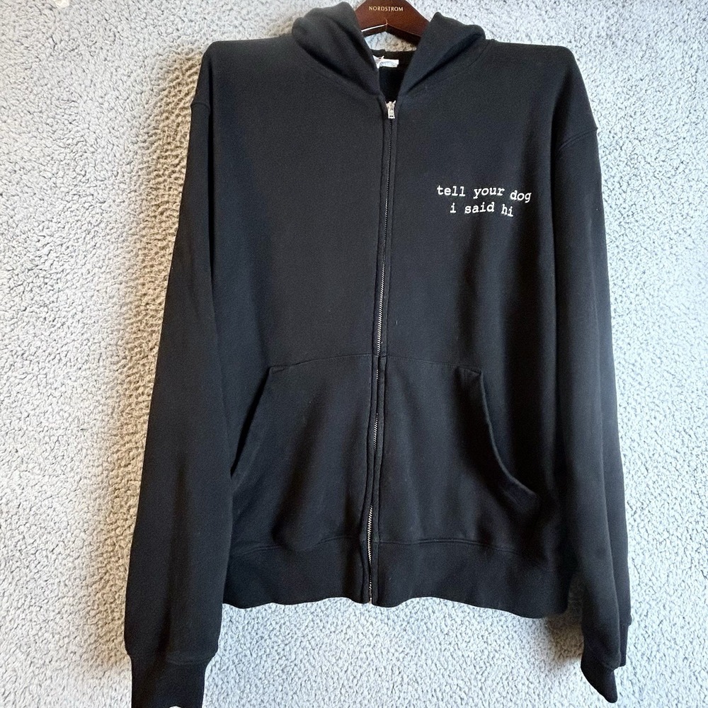We Rate Dogs Full Zip Size M Hoodie "Tell Your Dog I Said Hi" MADE Sweatshirt